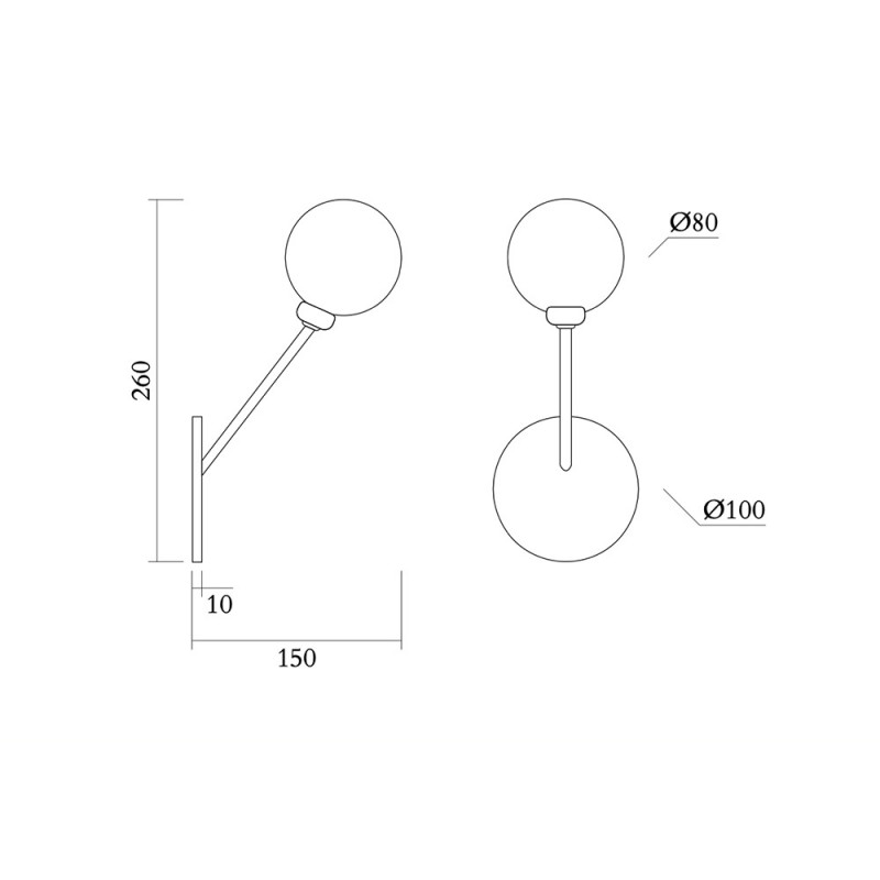 Row wall light - specifications