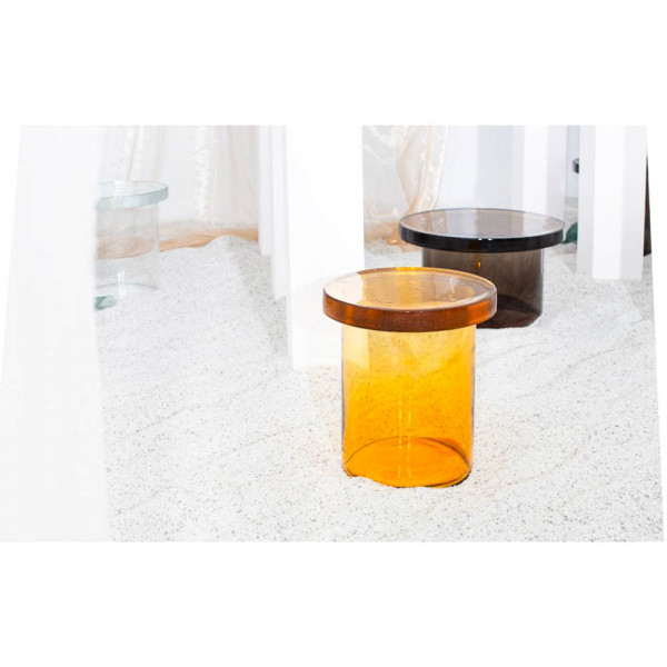 Alwa Three table by Pulpo small amber and medium grey