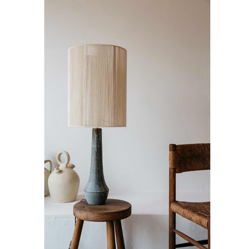 SOLSTICE TABLE LIGHT by Gres Ceramics cotton shade