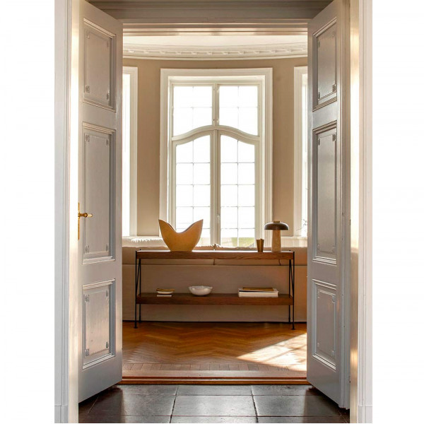 ZET SHELF by Menu H70 dark oak metal black in the living room