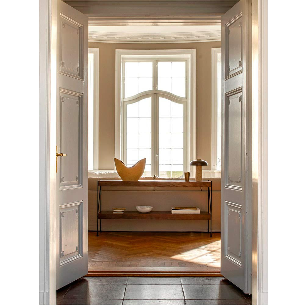 ZET SHELF by Menu H70 dark oak metal black in the living room