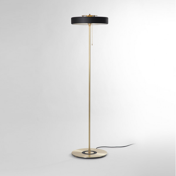 LAMPADAIRE REVOLVE STEM by Bert Frank noir laiton brossé