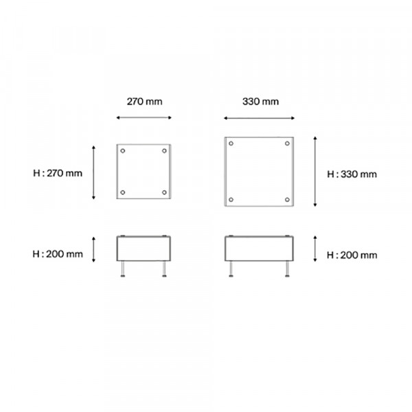 G60 TABLE LAMP by Sammode dimensions
