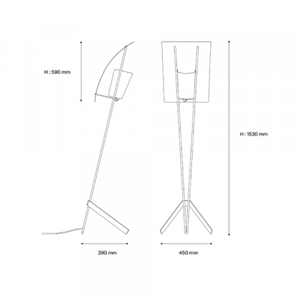 LAMPADAIRE G30 by Sammode -dimensions