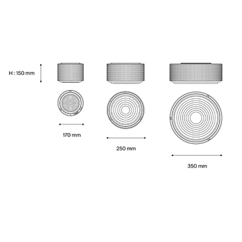 G13 CEILING LIGHT by Sammode dimensions