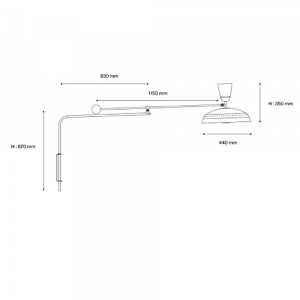 G1 WALL LIGHT by Sammode dimensions