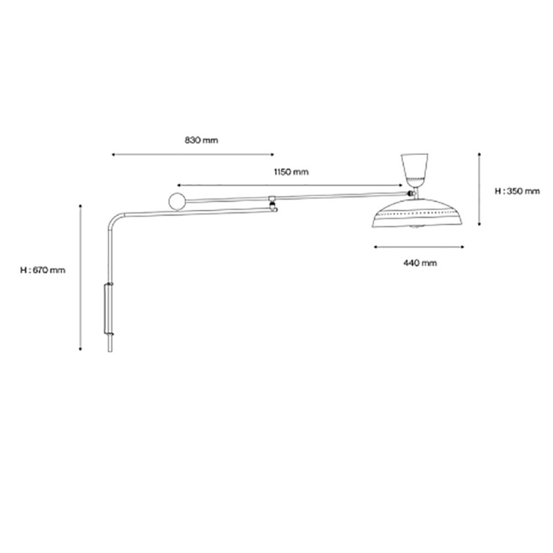 G1 WALL LIGHT by Sammode dimensions