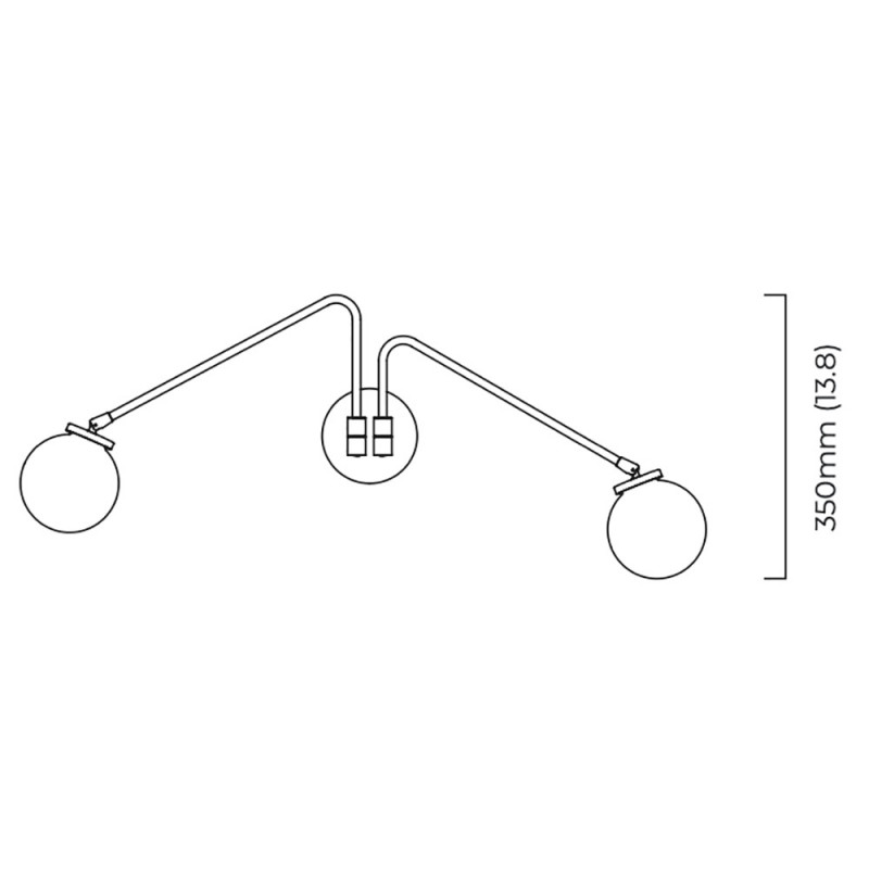 ARRAY TWIN WALL LIGHT by CTO Lighting dimensions