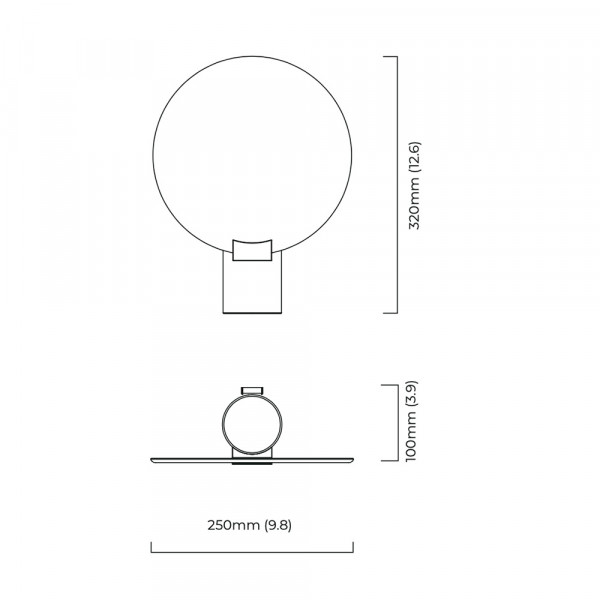 APPLIQUE NIMBUS by CTO Lighting dimensions