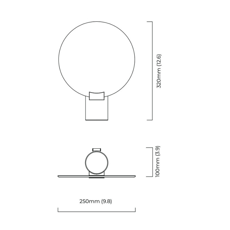 APPLIQUE NIMBUS by CTO Lighting dimensions