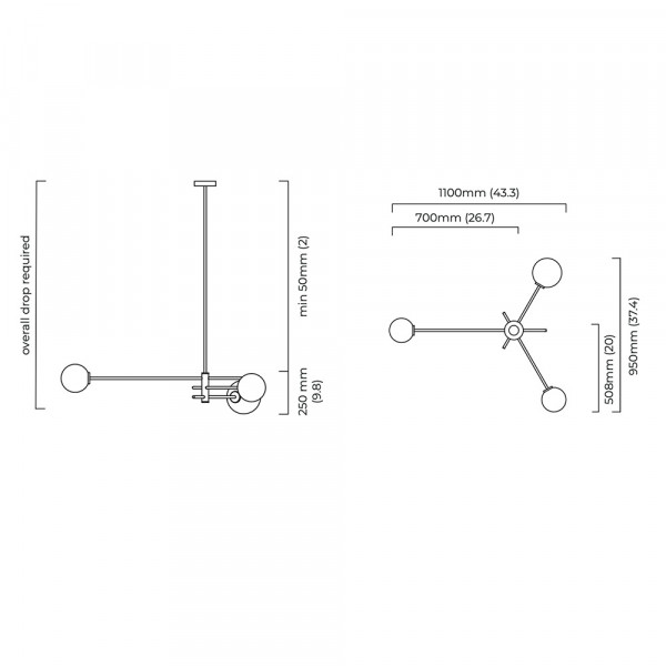 SUSPENSION TREVI 3 by CTO Lighting 12703