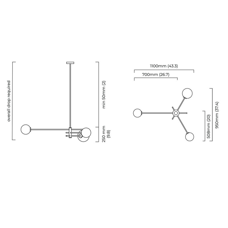 SUSPENSION TREVI 3 by CTO Lighting 12703