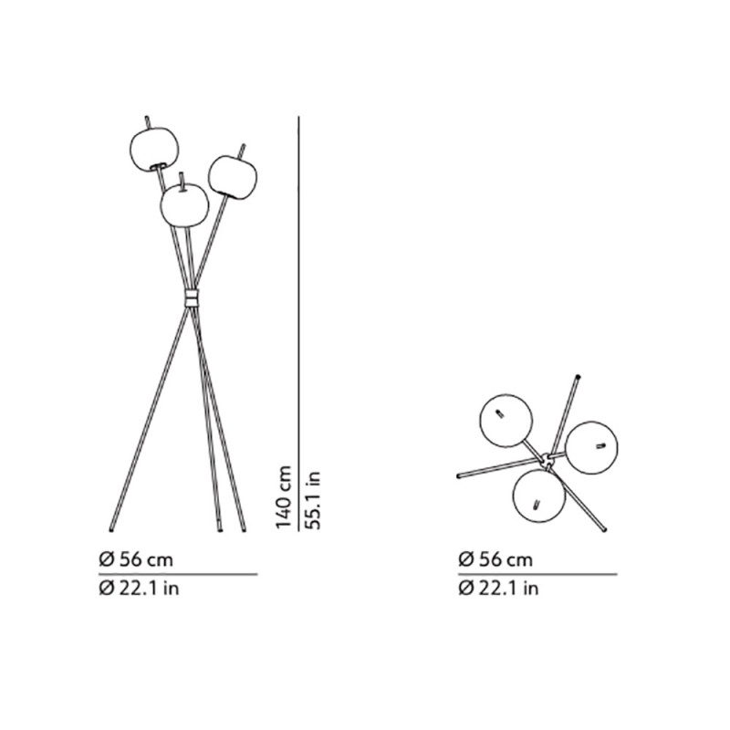 KUSHI FLOOR LAMP by Kundalini dimensions