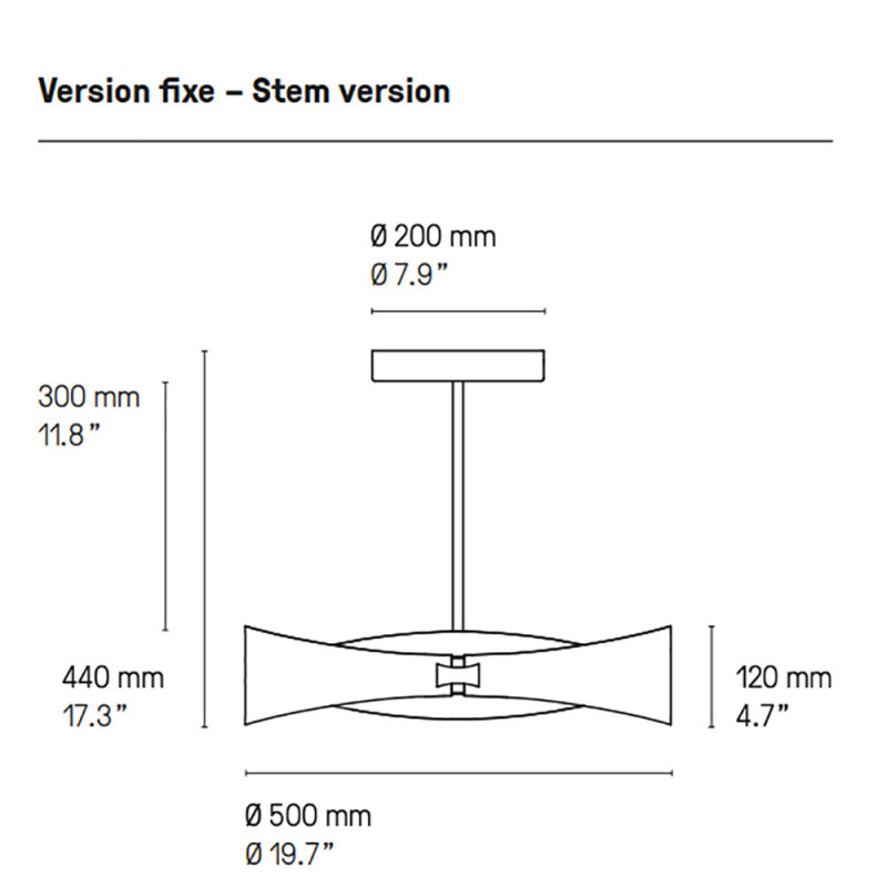 SUSPENSION RING by CVL Luminaires tige fixe