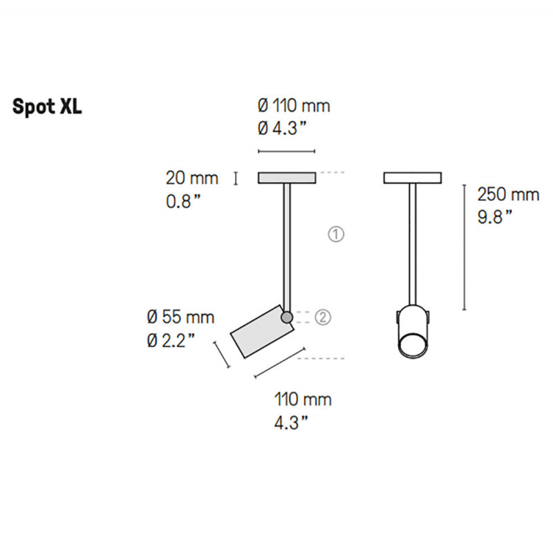 SPOT CALEE XL by CVL Luminaires dimensions