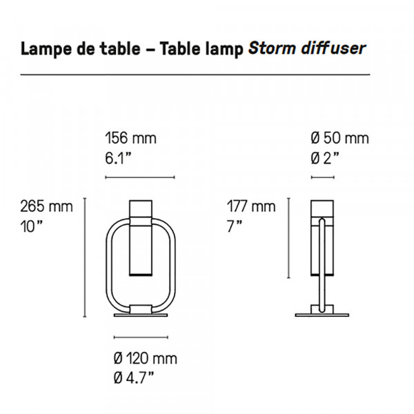 STORM TABLE LAMP by CVL Luminaires