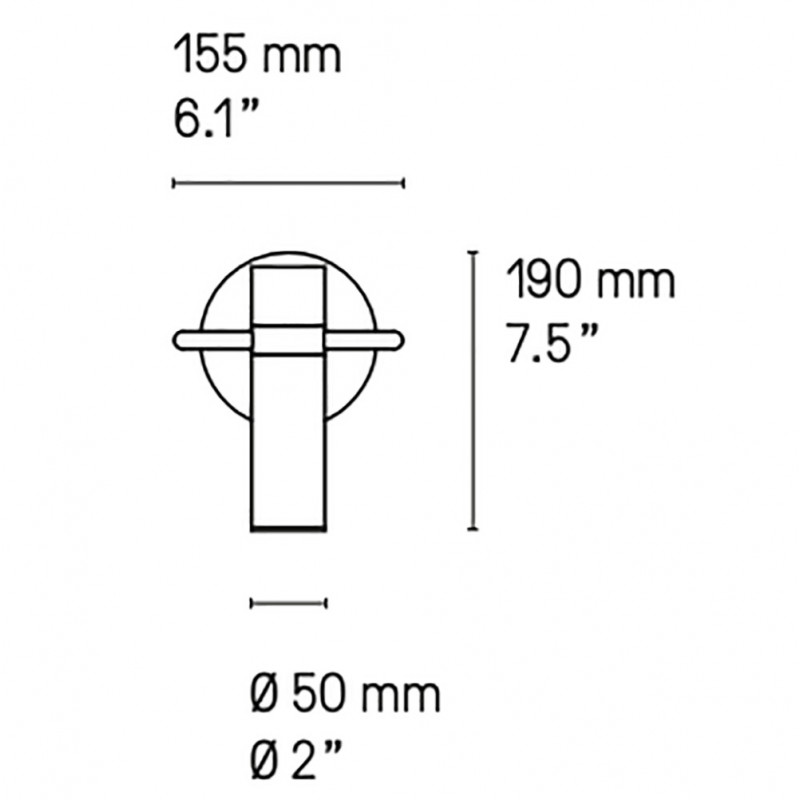 APPLIQUE IP STORM by CVL Luminaires dimensions