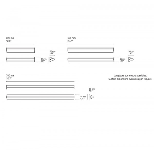 APPLIQUE IP METROP by CVL Luminaires dimensions