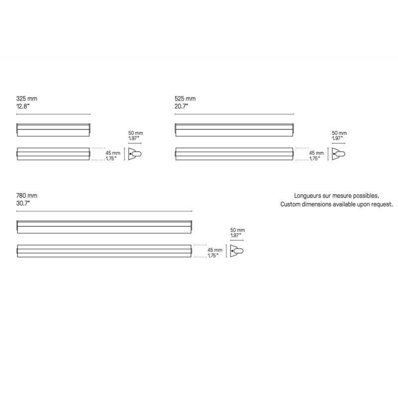 APPLIQUE IP METROP by CVL Luminaires dimensions