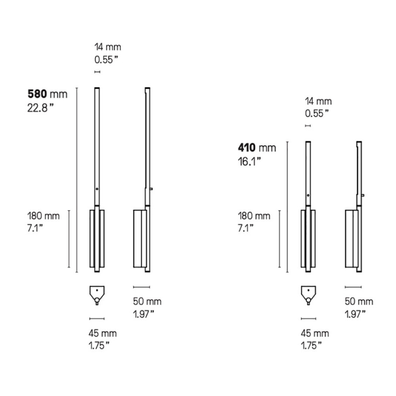 APPLIQUE IP LINK by CVL Luminaires dimensions