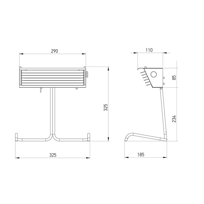 LAMPE DE TABLE BINY by DCW Editions dimensions