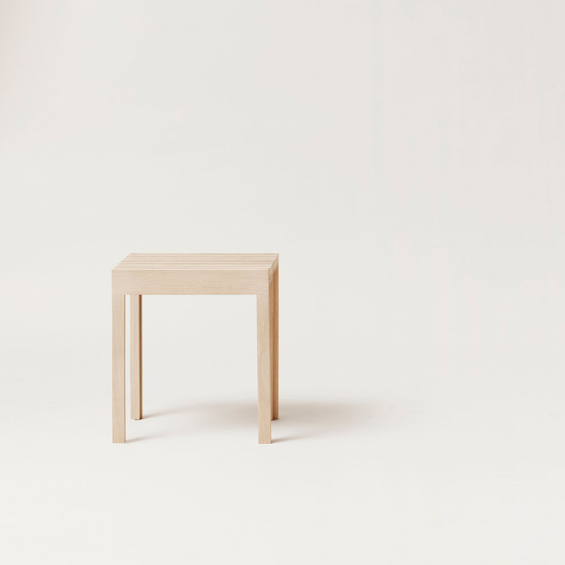 LIGHTWEIGHT STOOL by Form and Refine white oak