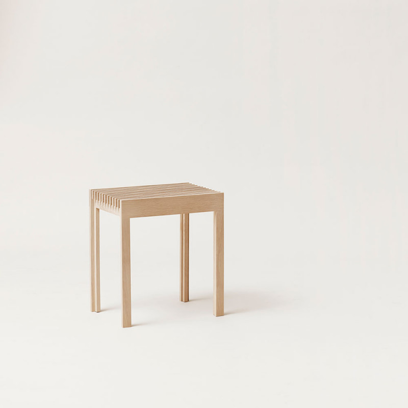 LIGHTWEIGHT STOOL by Form and Refine white oak