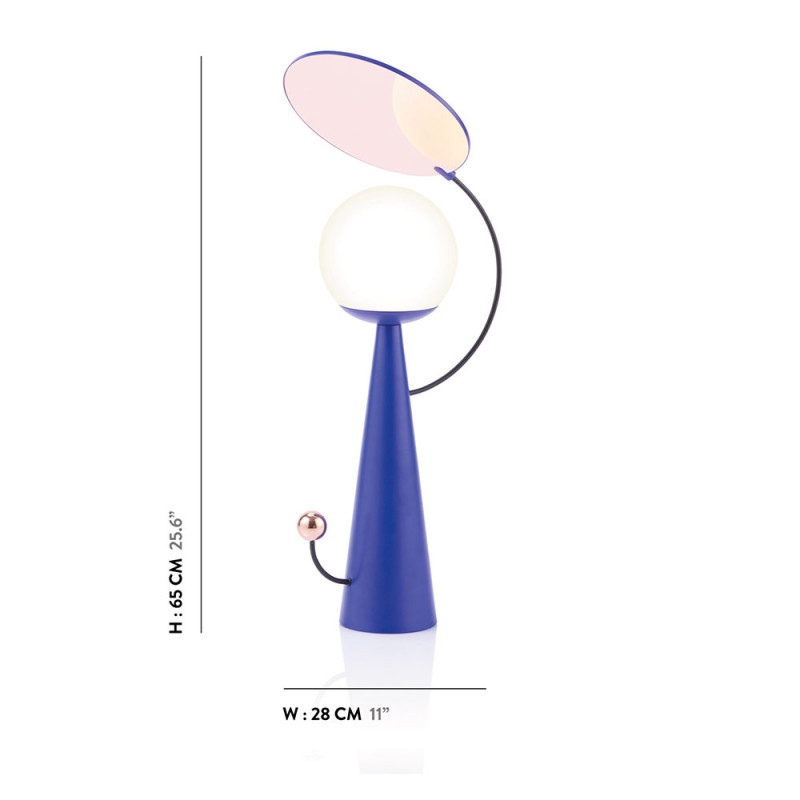Lampe Sachi Sacha indigo Maison Dada dimensions