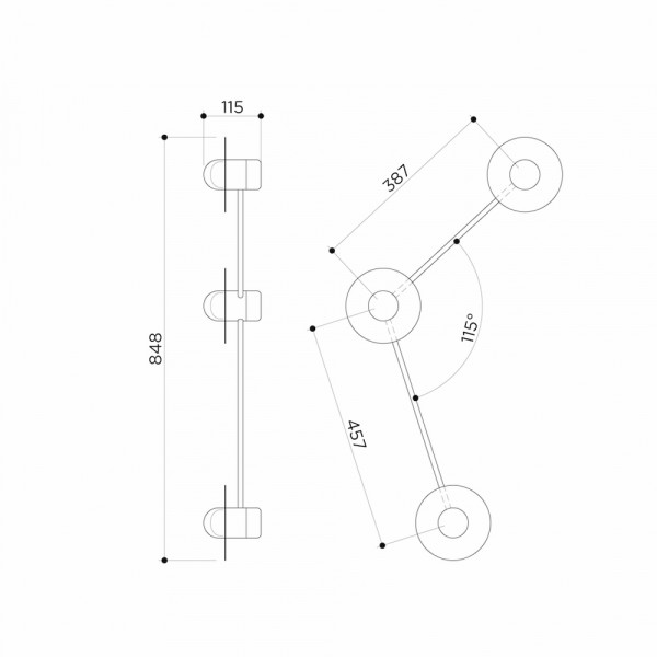 APPLIQUE TRIPLE ALBA ANGLE by Contain