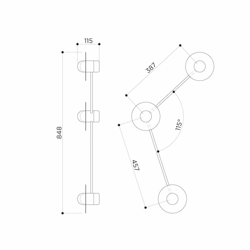 APPLIQUE TRIPLE ALBA ANGLE by Contain