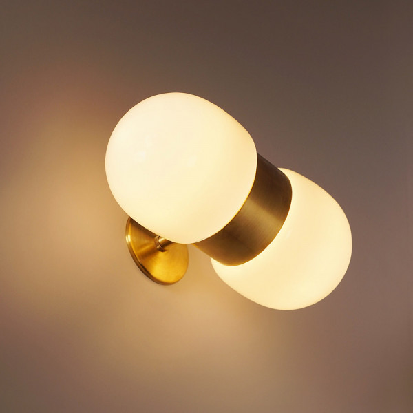Nuvol Double wall light by Contain - brass