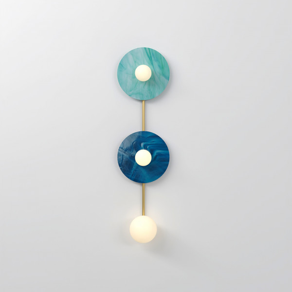 DISC AND SPHERE GLASS WALL LIGHT by Atelier Areti
