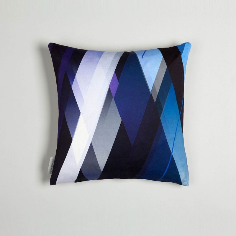 diagonal cushion indigo by kit miles
