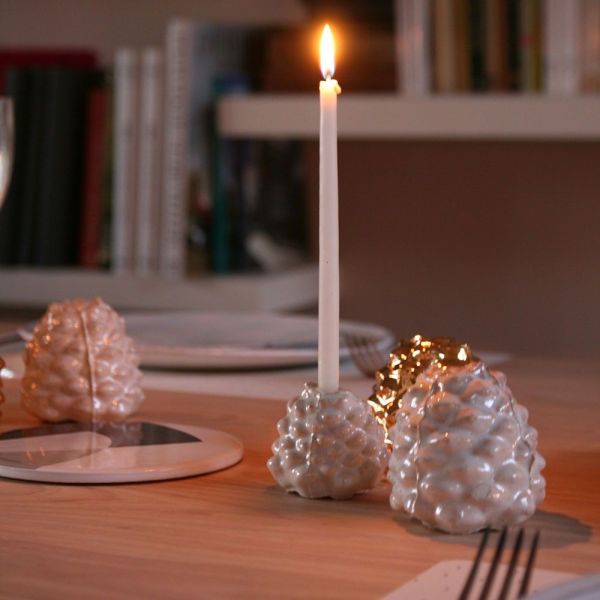 PINE CONE CANDLE HOLDER