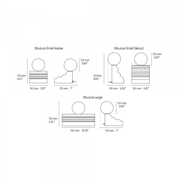 LAMPE DE TABLE MOULURES by CVL Luminaires 26169