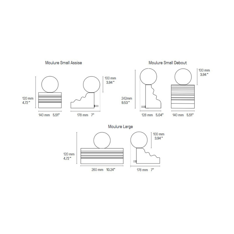 LAMPE DE TABLE MOULURES by CVL Luminaires 26169