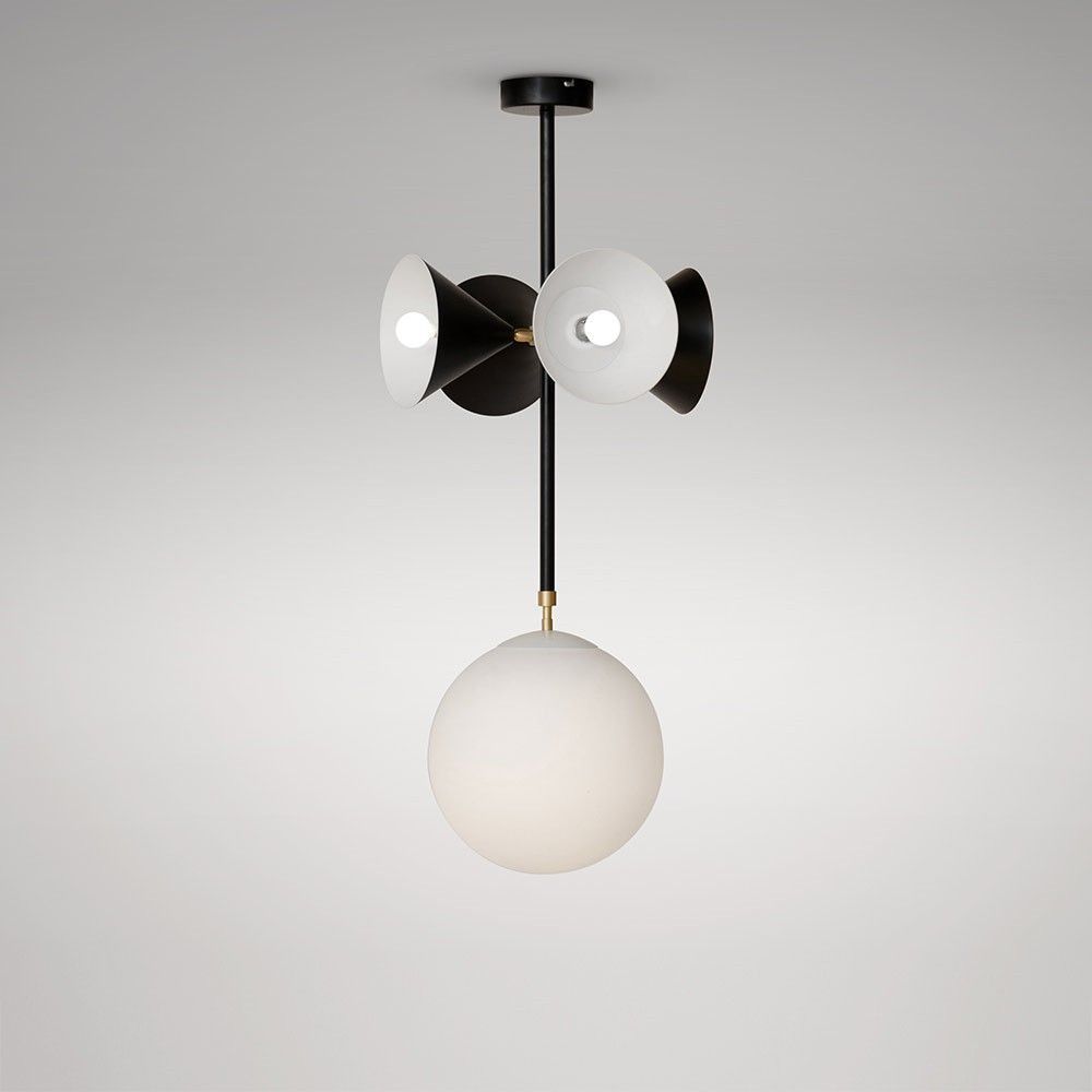 suspension axis globe and cones atelier areti couleur noir