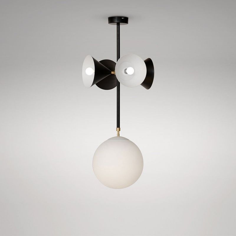 suspension axis globe and cones atelier areti couleur noir