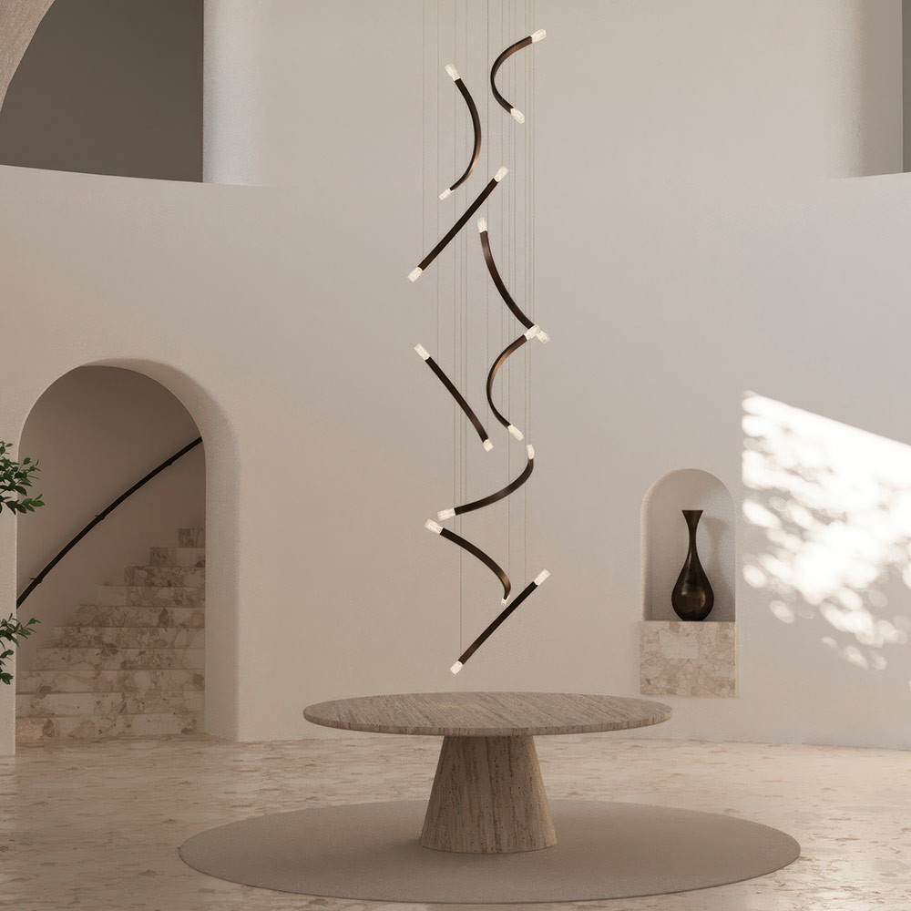 Trace Free Fall Chandelier, CTO Lighting | Chiara Colombini
