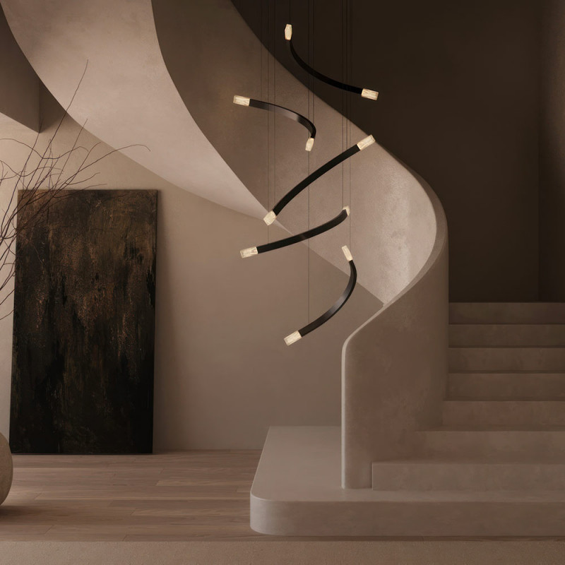 Trace Free Fall Chandelier, CTO Lighting | Chiara Colombini