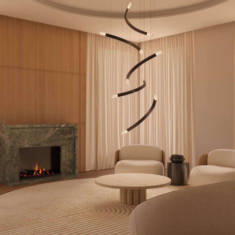 Trace Free Fall Chandelier, CTO Lighting | Chiara Colombini
