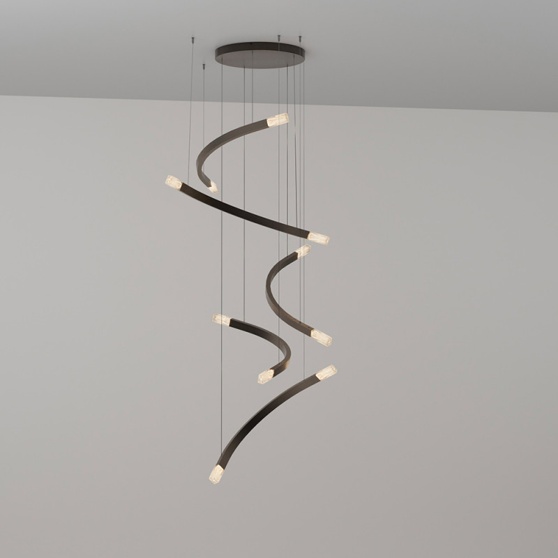 Trace Free Fall Chandelier, CTO Lighting | Chiara Colombini
