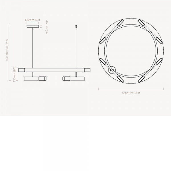 Lustre Trace Circular, CTO Lighting | Chiara Colombini