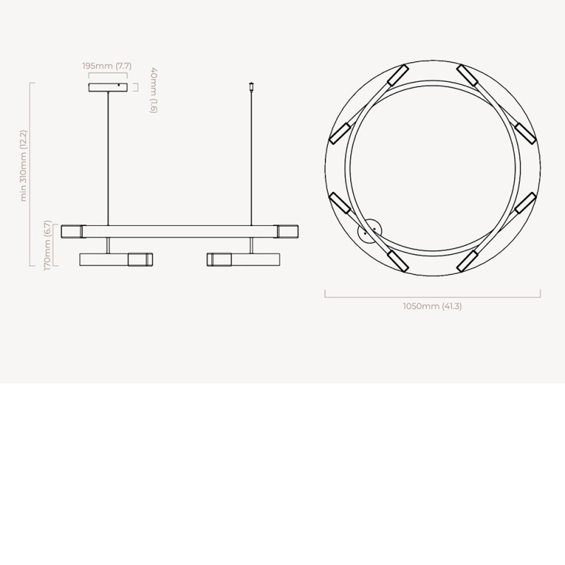 Lustre Trace Circular, CTO Lighting | Chiara Colombini