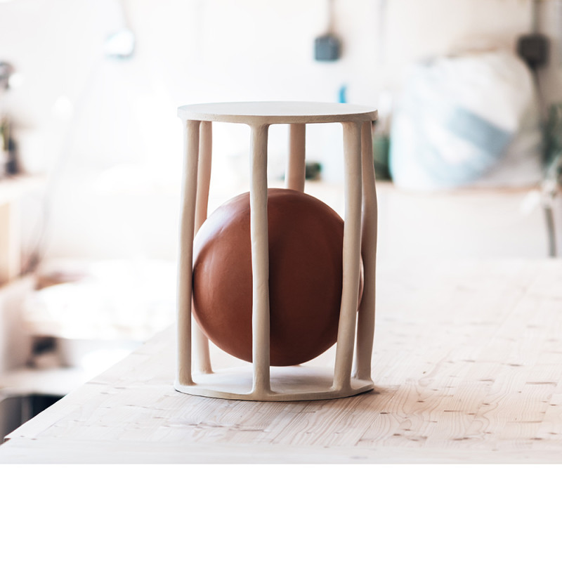 Table d'Appoint Bonne Aventure Sans Titre 09 Rousse | Chiara Colombini