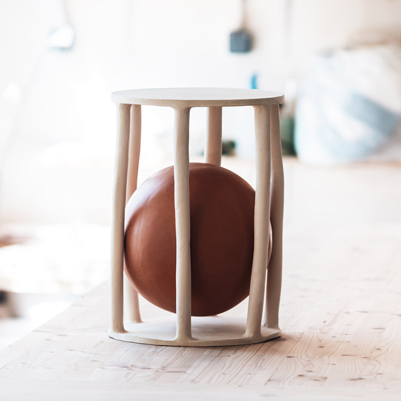 Table d'Appoint Bonne Aventure Sans Titre 09 Rousse | Chiara Colombini