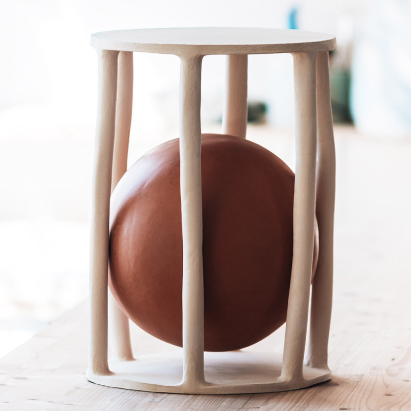 Table d'Appoint Bonne Aventure Sans Titre 09 Rousse | Chiara Colombini