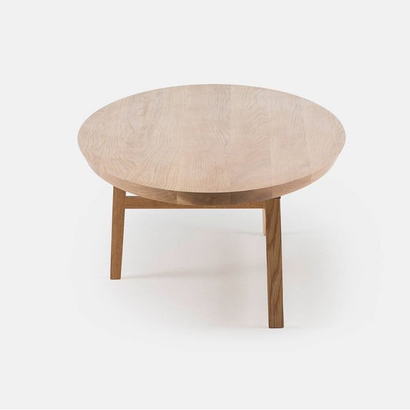 trio oval coffee table seen from an angle by de la Espada