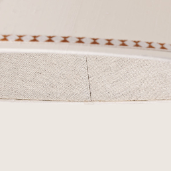 LAMPE SILK SHADE WITH PATTERNED TRIM by Bold and Panache