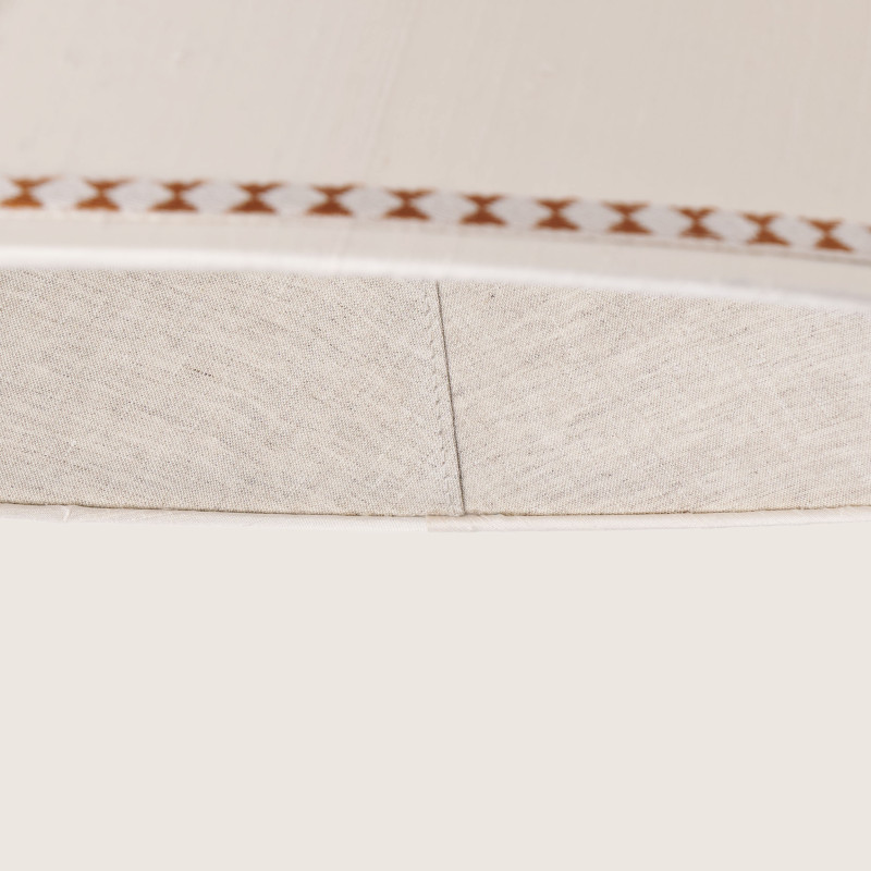LAMPE SILK SHADE WITH PATTERNED TRIM by Bold and Panache